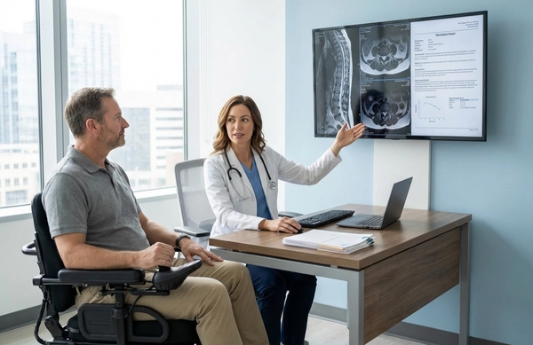 Medical evaluation to determine patient suitability for cell based spinal cord injury care