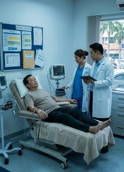Joint injection or IV stem cell treatment for osteoarthritis care