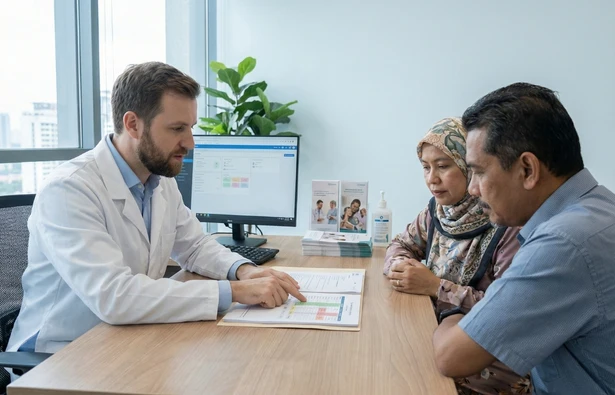 Doctor consultation explaining stem cell and exosome therapy options at Cyrona Cell Malaysia
