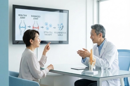 Receiving doctor feedback on stem cell therapy options for joint pain and injury