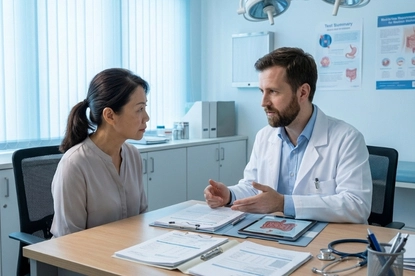 Receiving doctor guidance on stem cell treatment options for inflammatory bowel disease