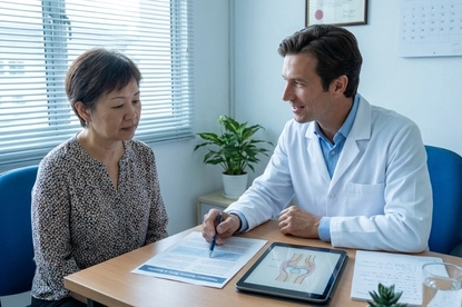 Receiving doctor guidance on stem cell treatment options for osteoarthritis