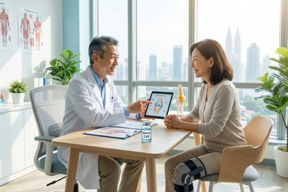 In person consultation at Cyrona Cell Malaysia for joint injury stem cell treatment