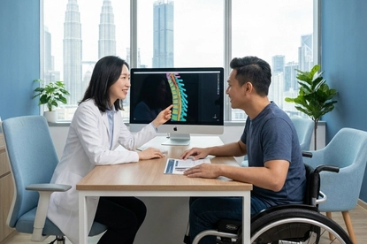 In person consultation at Cyrona Cell Malaysia for spinal cord injury stem cell therapy