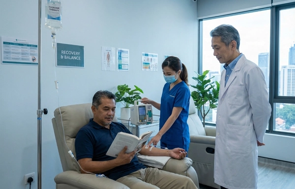 Gradual coordinated healing response from exosome therapy